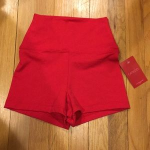 High Waisted Red Shorts